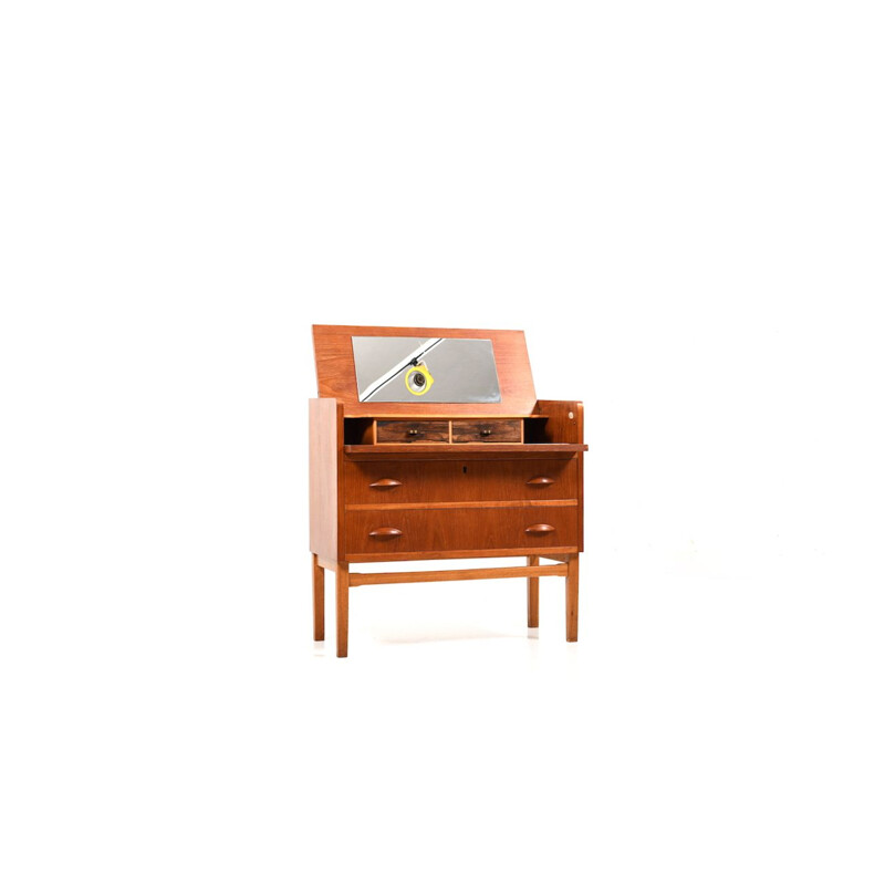 Vintage teak and oak dressing table, Denmark 1950