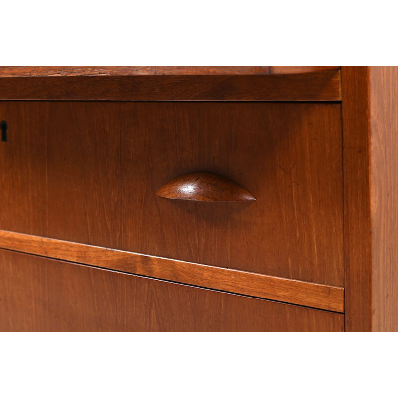 Vintage teak and oak dressing table, Denmark 1950