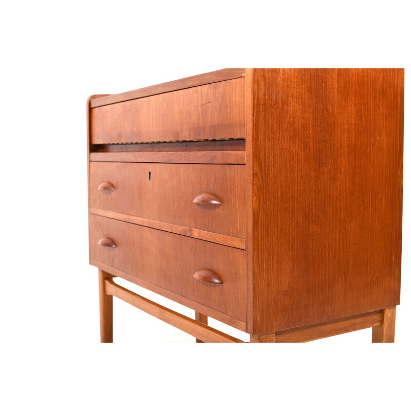 Vintage teak and oak dressing table, Denmark 1950