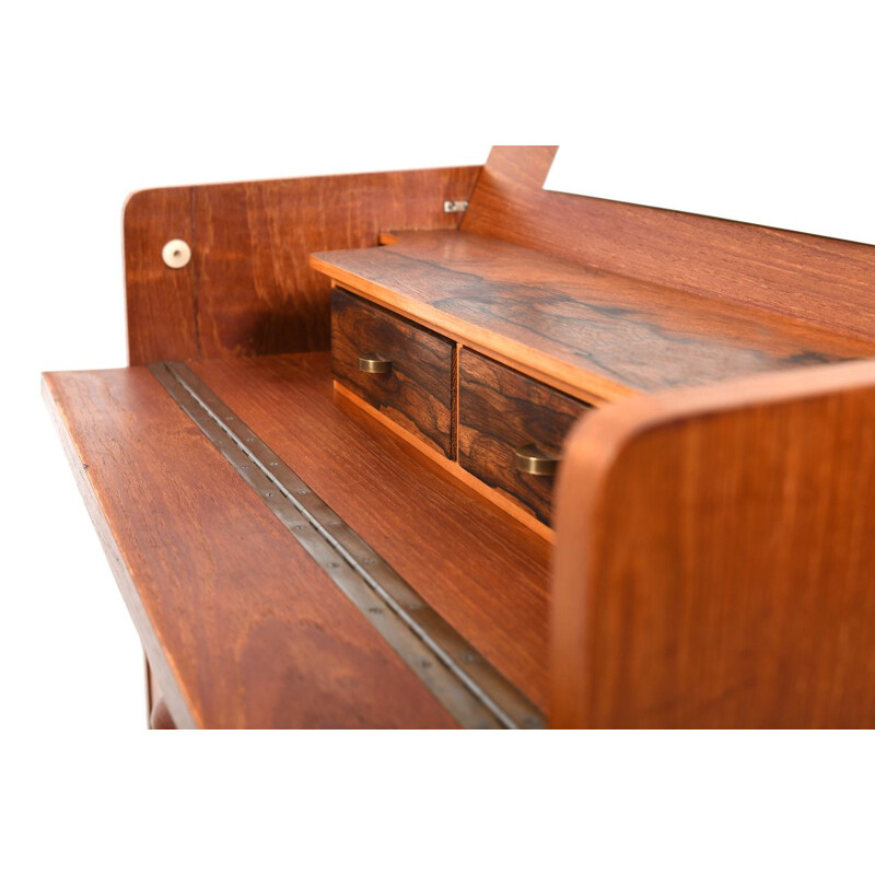 Vintage teak and oak dressing table, Denmark 1950