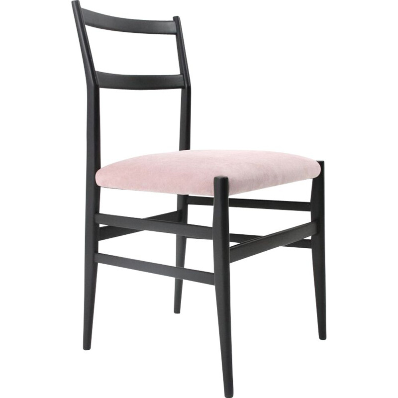 Black and pink Leggera chair by Gio Ponti for Cassina