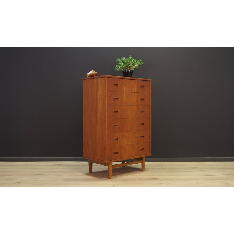 Vintage danish chest of drawers in teakwood 1960