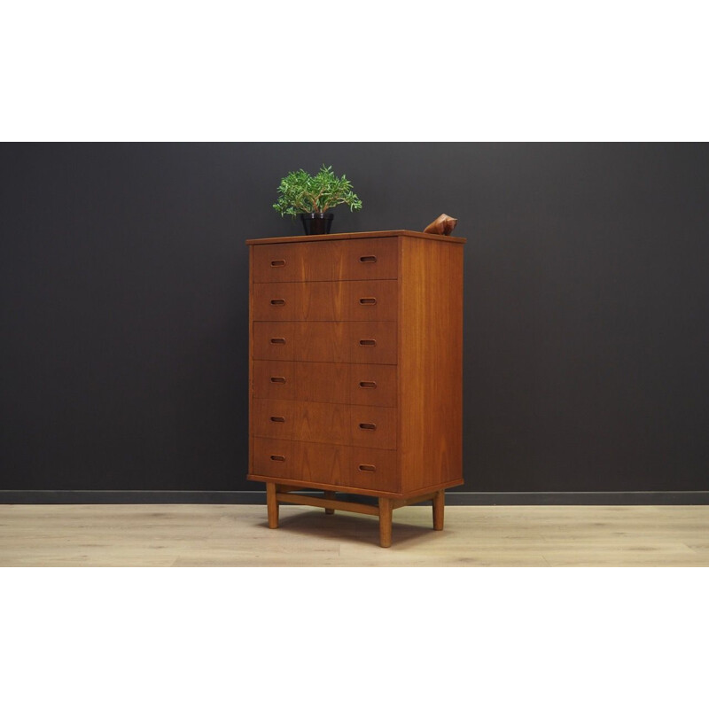 Vintage danish chest of drawers in teakwood 1960