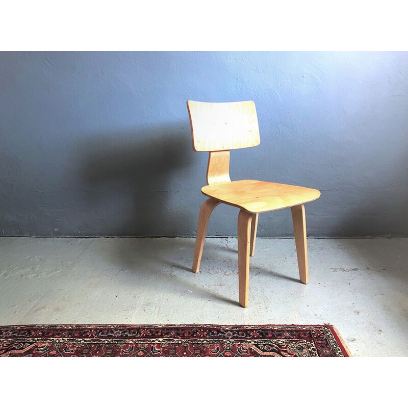 Vintage SB02 chair for Pastoe in plywood 1950