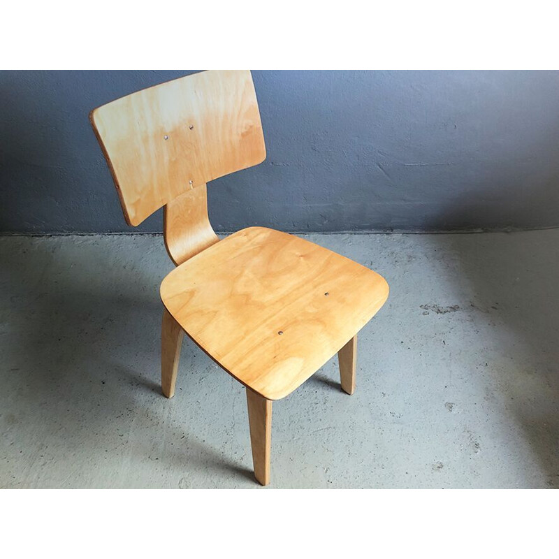 Vintage SB02 chair for Pastoe in plywood 1950