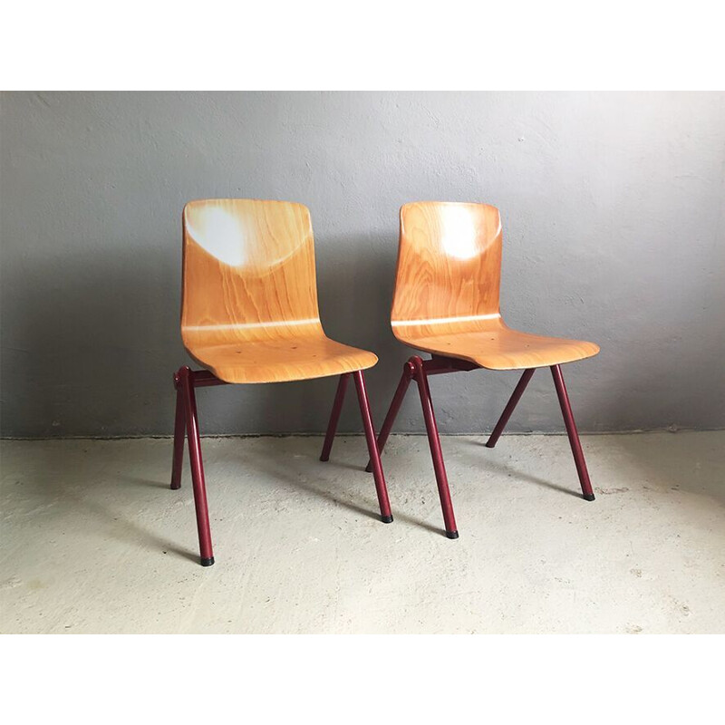 Vintage Galvanitas chair in resin and metal 1960