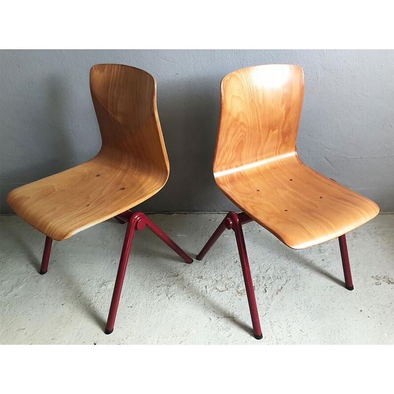 Vintage Galvanitas chair in resin and metal 1960