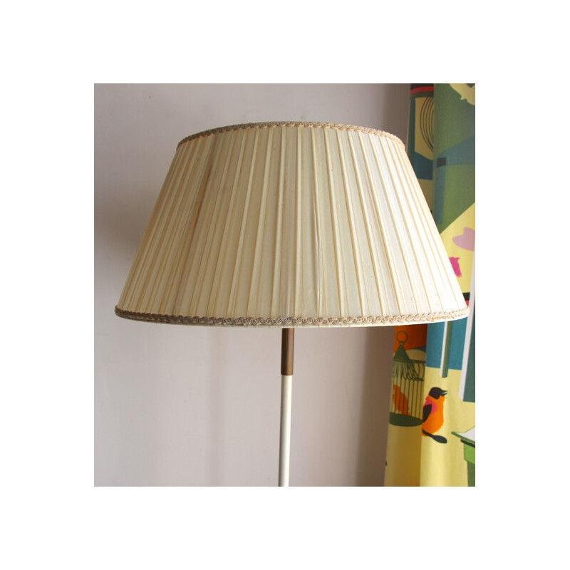 Floor lamp in metal, plastic and fabric - 1950s