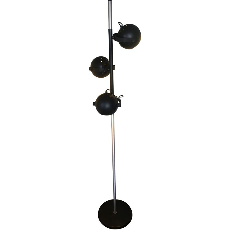 Vintage Industrial black and steel floor lamp