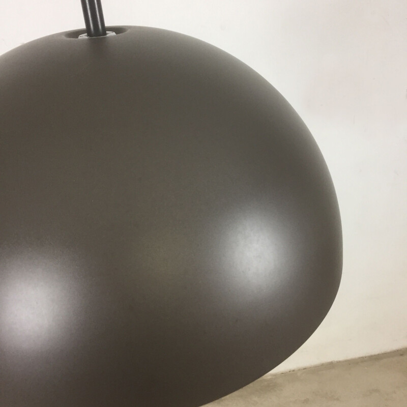 Vintage brown metal pendant lamp by Rolf Krüger for Staff Lights, Germany 1970