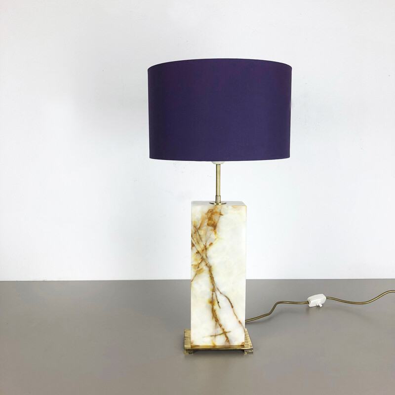 Vintage lamp base in marble Italy 1960s