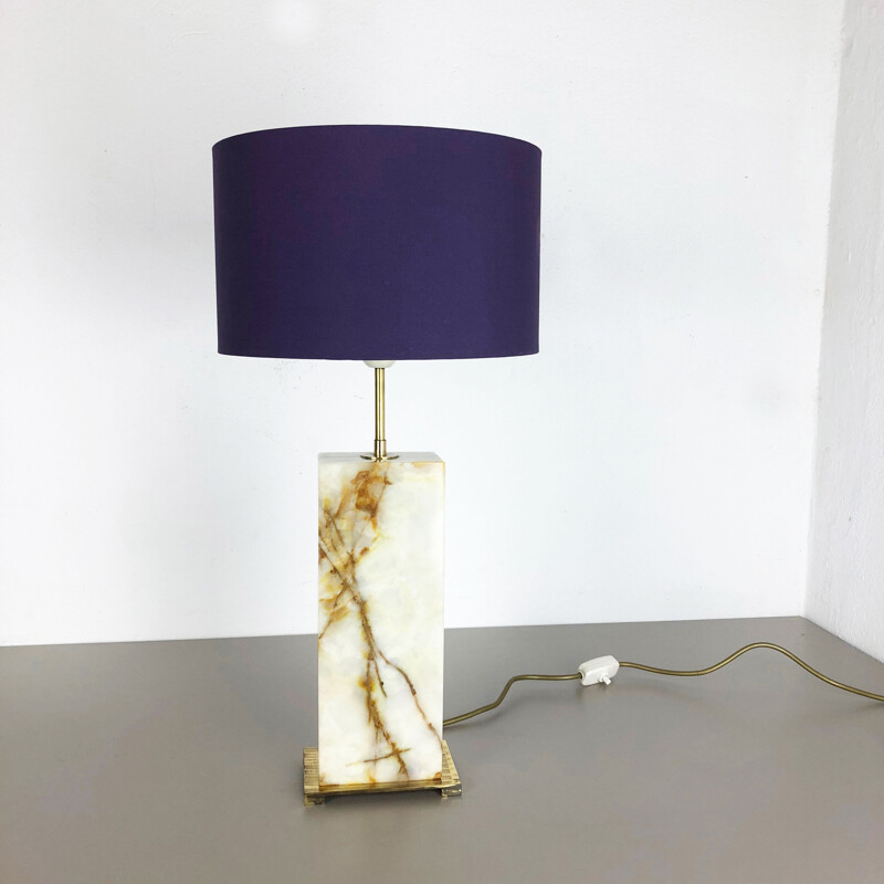 Vintage marble lamp base, Italy 1960