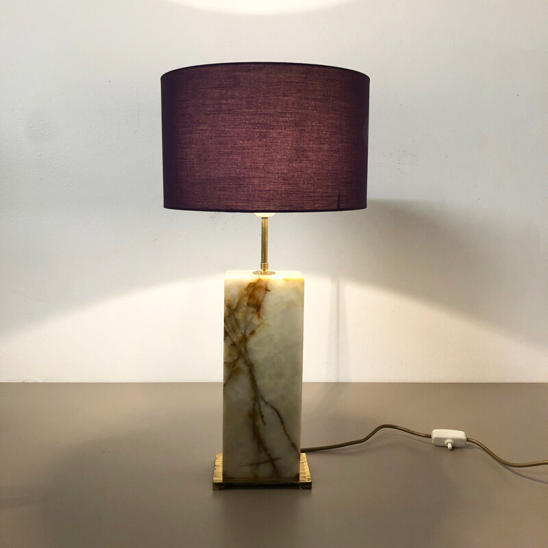 Vintage marble lamp base, Italy 1960