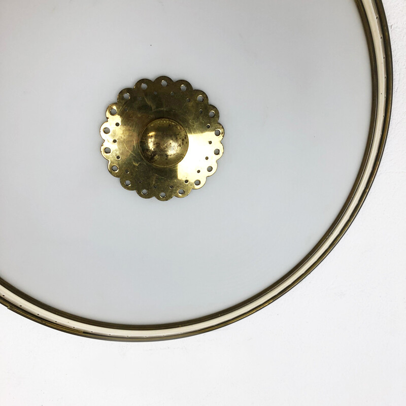 Vintage wall or ceiling lamp in metal Italy 1950s