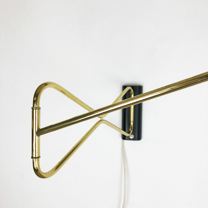 Vintage wall lamp in brass and metal by Cosak Germany 1950s