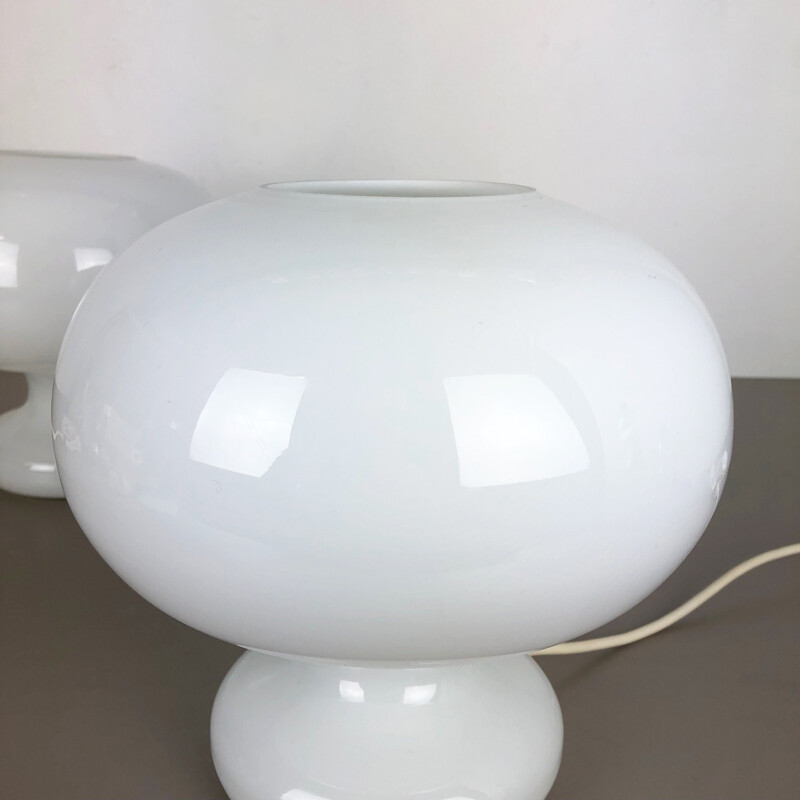 Pair of vintage glass bubble table lamps by Cosack Lights, Germany 1970