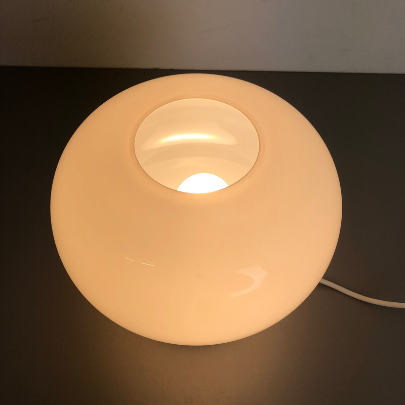 Par de candeeiros de mesa de bolhas de vidro vintage da Cosack Lights, Alemanha 1970