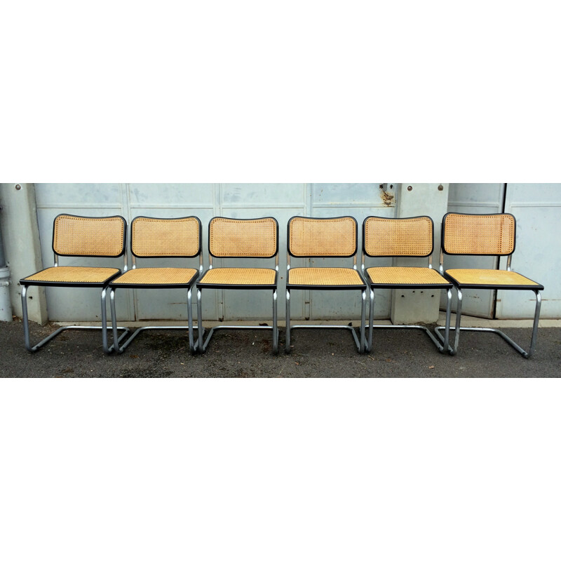 Set of 6 Cesca B32 chairs, Marcel BREUER - 1970s