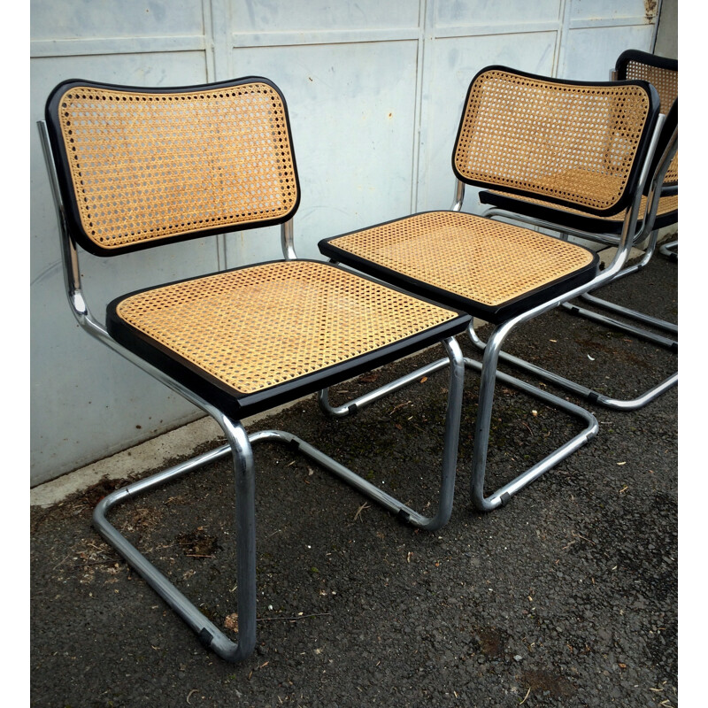 Set of 6 Cesca B32 chairs, Marcel BREUER - 1970s