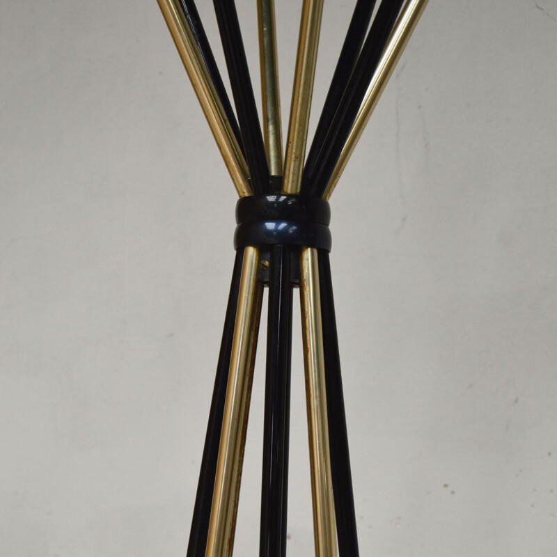 Vintage coat rack black and gold 1960s