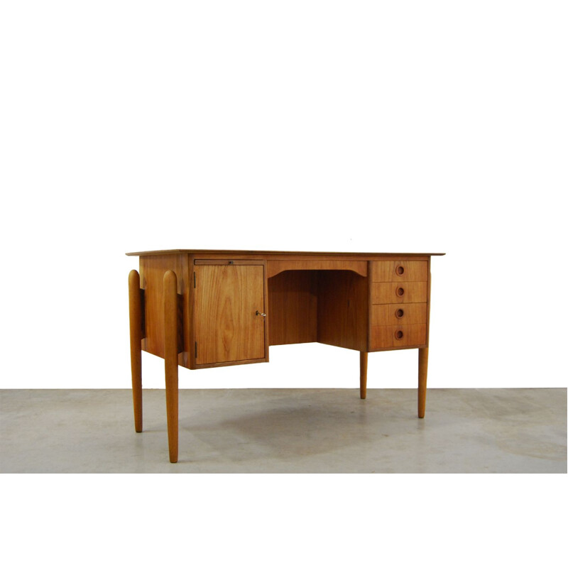 Vintage Pine Veneer Desk 1960s