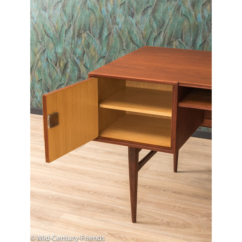 Bureau d'écriture vintage en teck par Heinrich Riestenpatt 1960