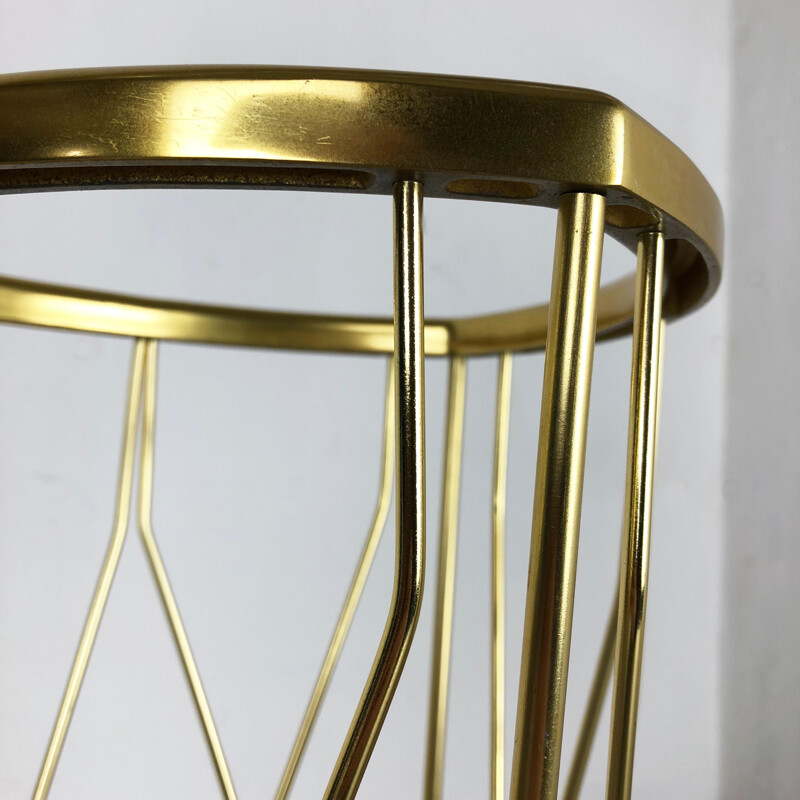 Vintage metal and brass umbrella stand, Germany 1950