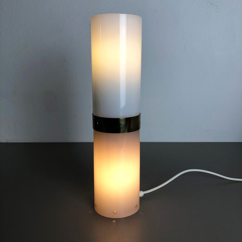 Vintage acrylic table lamp, Italy 1960