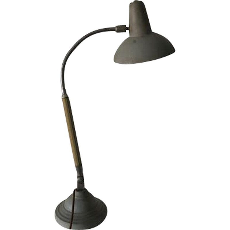 Lampe de bureau vintage en métal et bakélite, 1950
