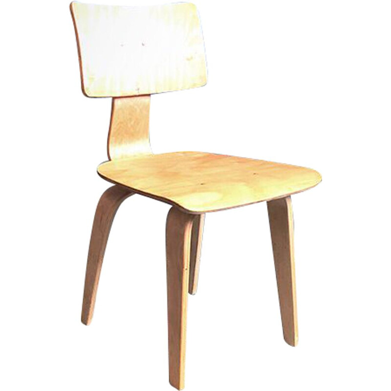 Vintage SB02 chair for Pastoe in plywood 1950