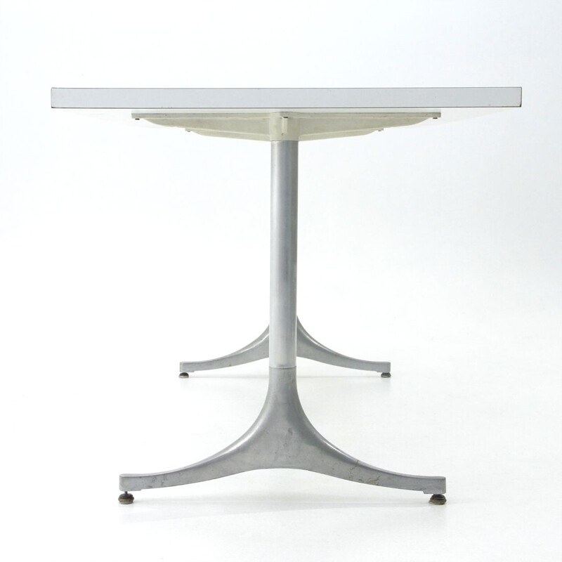 Vintage white laminate top table by George Nelson for Herman Miller