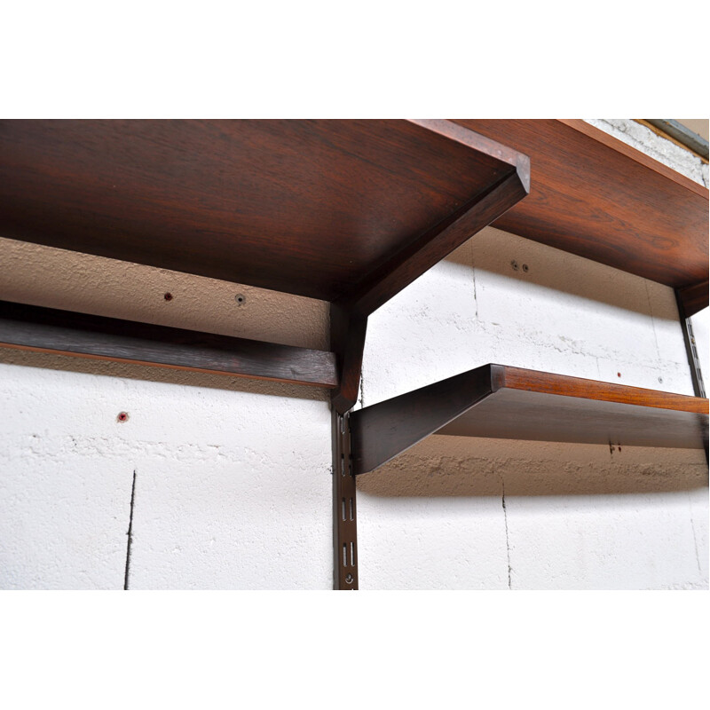 Felballes Mobelfabrik rosewood modular shelving system, Kai KRISTIANSEN - 1960s