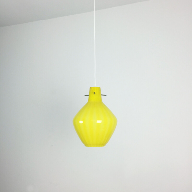 Vintage yellow Murano glass hanging light