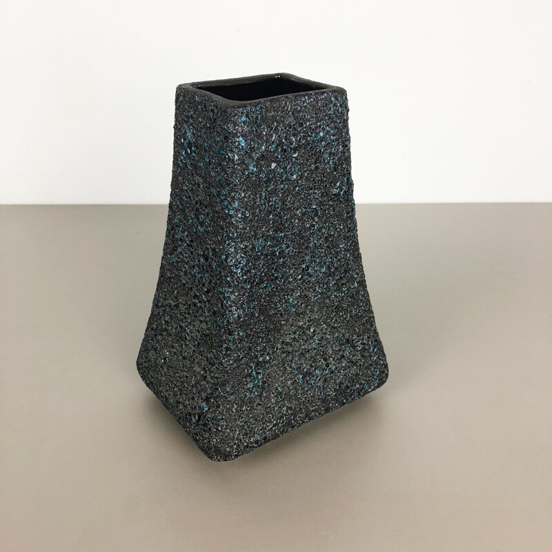 Vase vintage Fat Lava poterie 324-25 par Fohr Ceramics