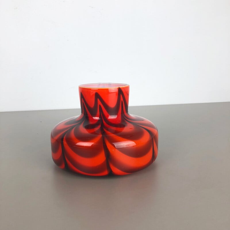 Vintage jarra de arte pop opalina vermelha de Florença