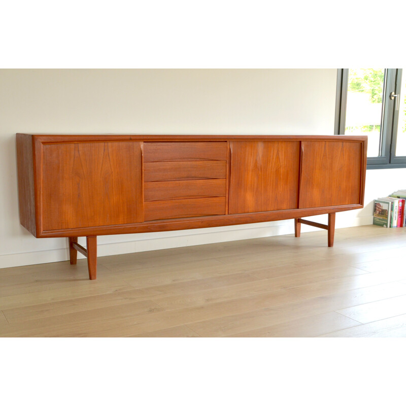 Vintage sideboard in teak by Gunni Omann for Axel Christensen Odder Denmark 1960s