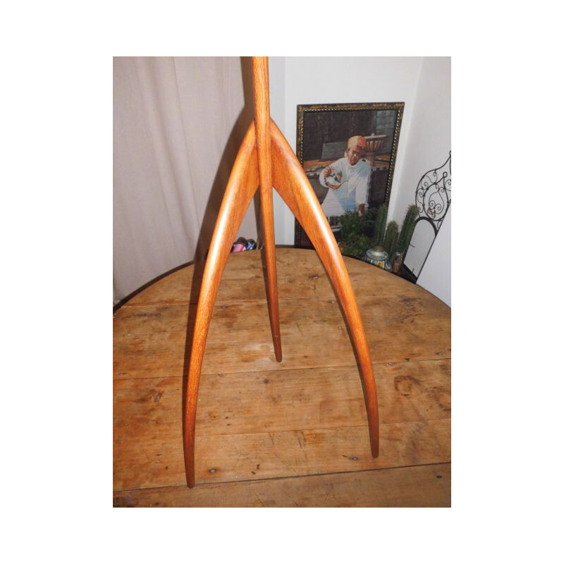 Vintage floor lamp Praying Mantis from Maison Rispal in Paris 1950s