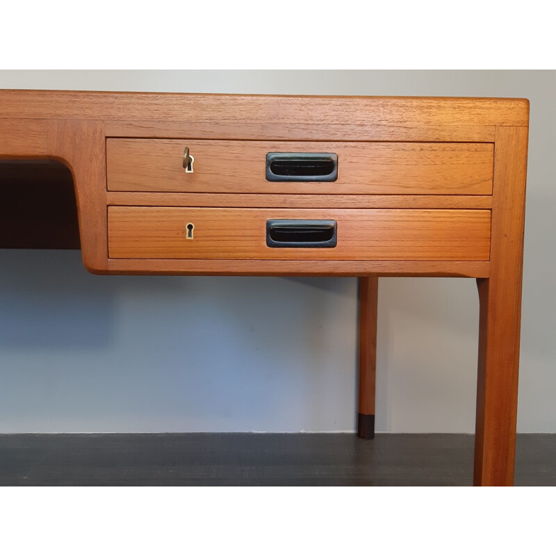 Vintage desk in teak by Larsen & Madsen for Willy Beck Denmark 1950s