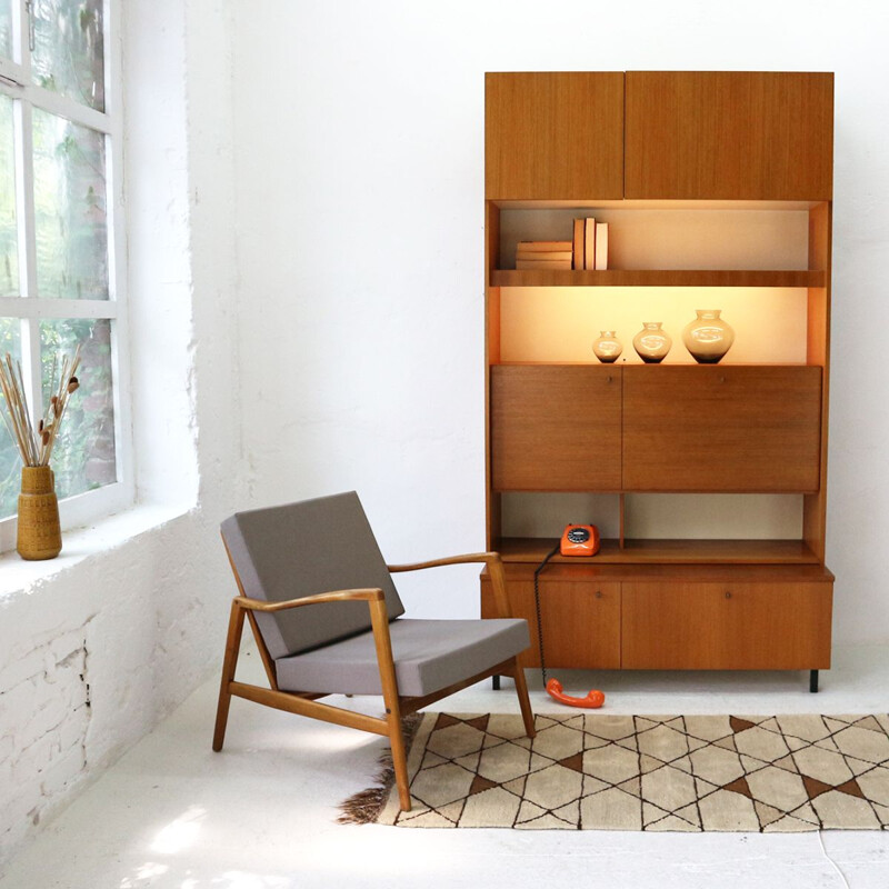 Vintage bar cabinet in teak Germany 1960s