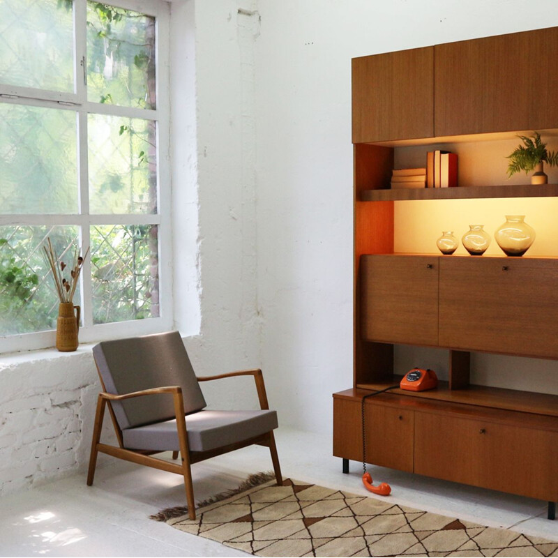 Vintage bar cabinet in teak Germany 1960s