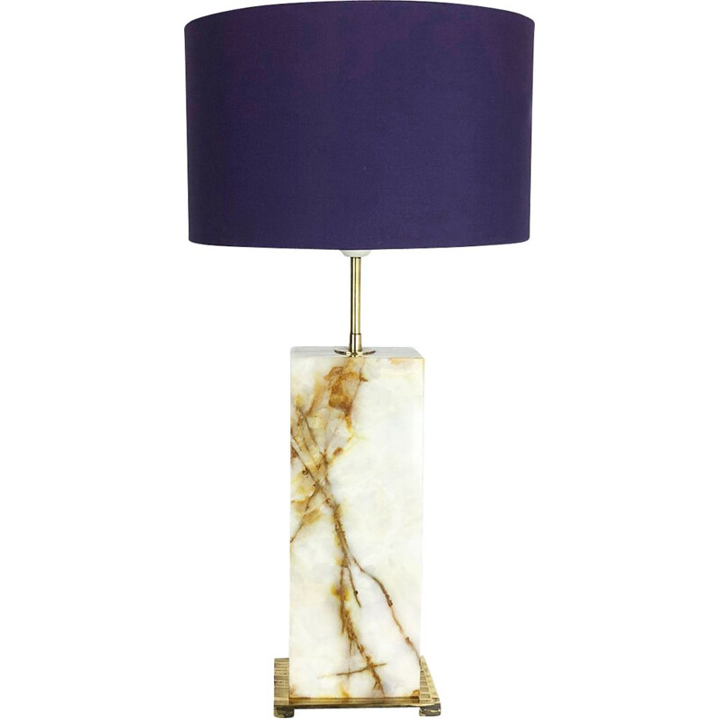 Vintage marble lamp base, Italy 1960