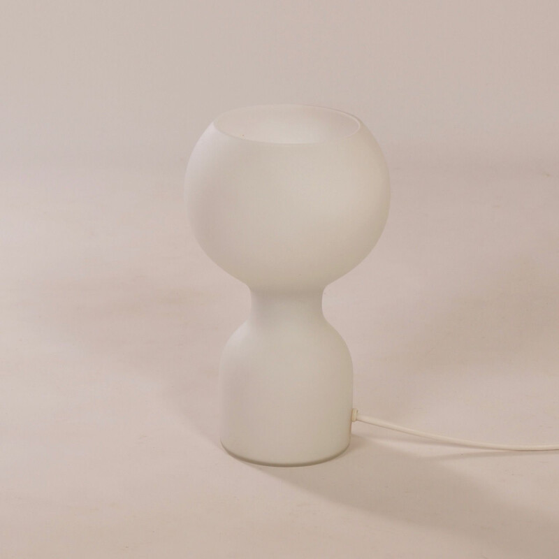 Vintage white glass table lamp by Jean-Paul Emonds-Alt for Philips,1960