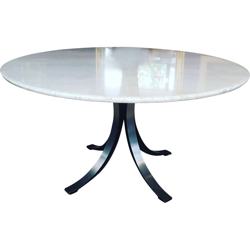 Vintage T69 marble round table by Osvaldo Borsani 1960
