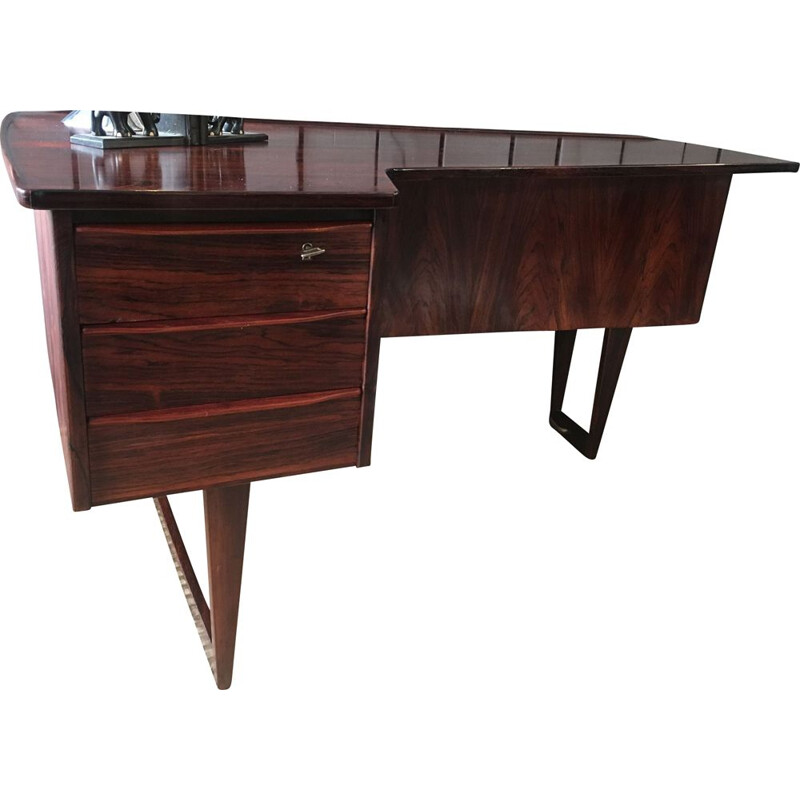 Vintage Boomerang desk in rosewood by Peter Løvig Nielsen 1960s