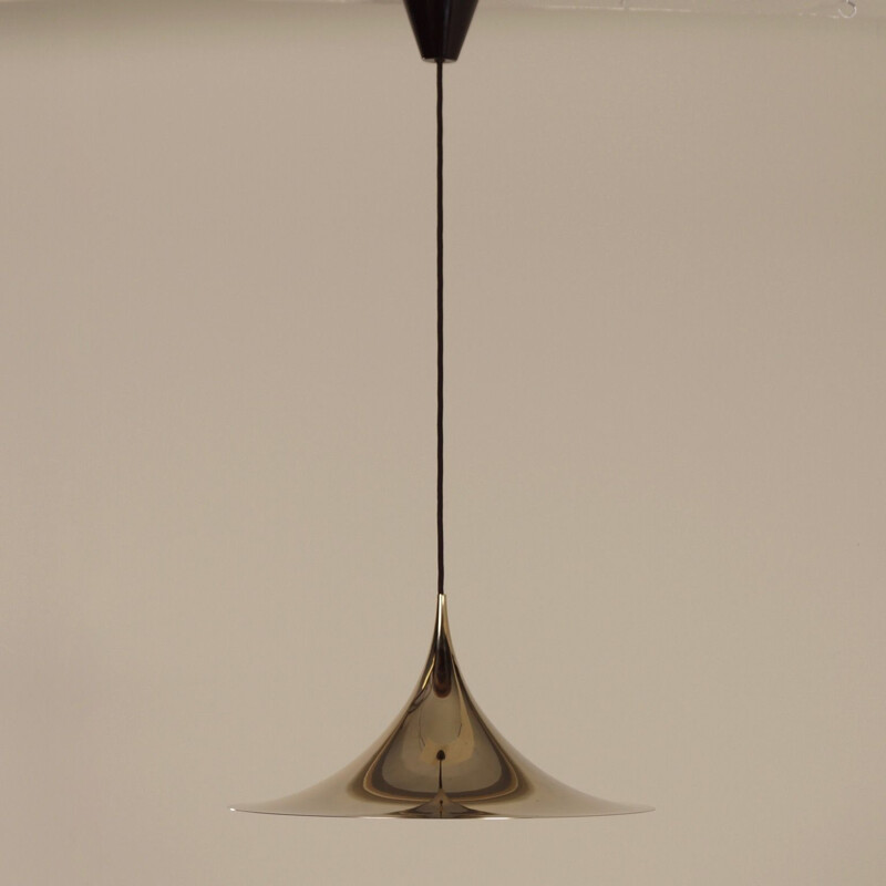 Vintage pendant light in brass by Bonderup and Thorup for brouillard Morup,1960