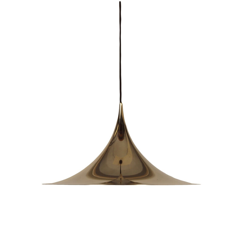 Vintage pendant light in brass by Bonderup and Thorup for brouillard Morup,1960