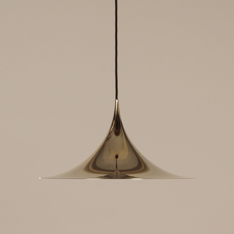 Vintage pendant light in brass by Bonderup and Thorup for brouillard Morup,1960