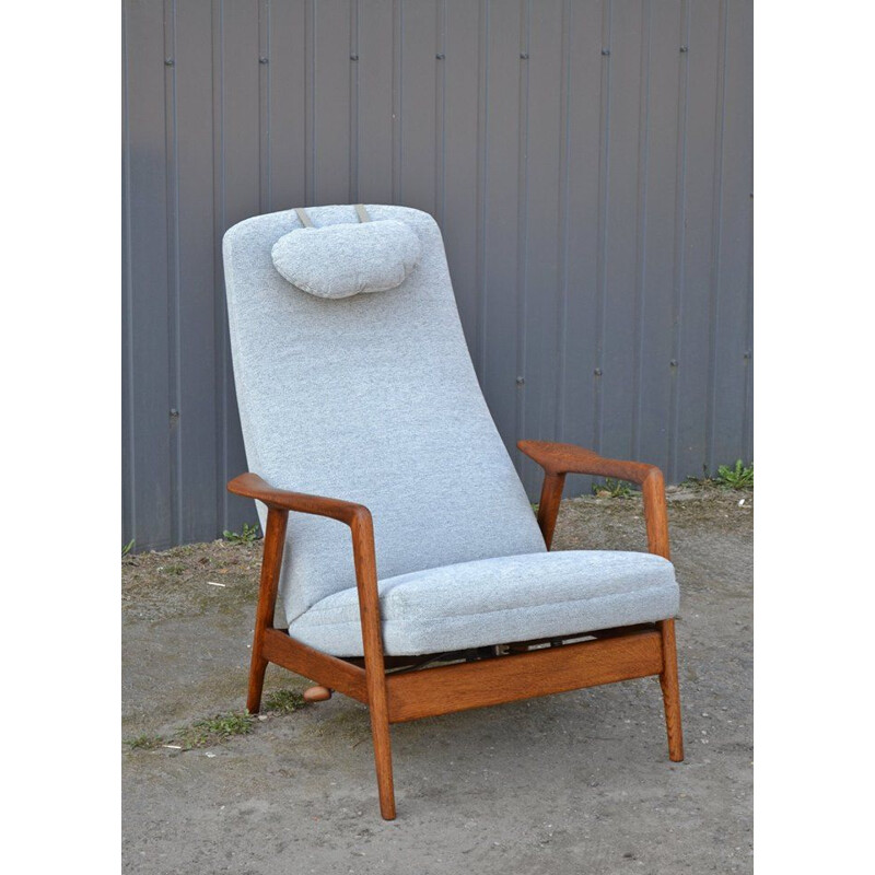Vintage armchair & ottoman by Alf Svensson for Dux,1960