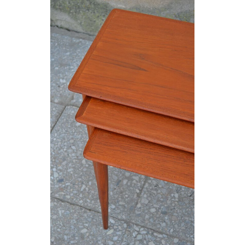 Vintage Scandinavian teak nest tables, 1960