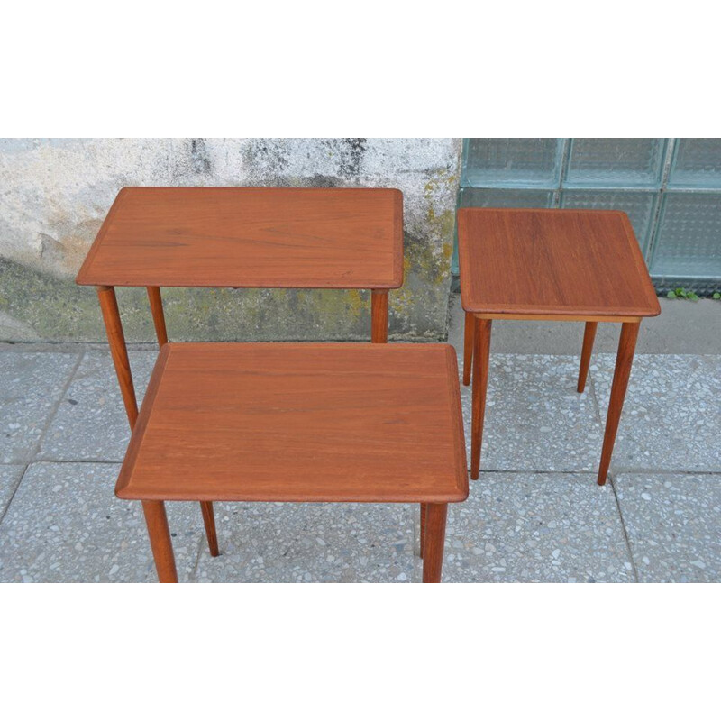 Vintage Scandinavian teak nest tables, 1960